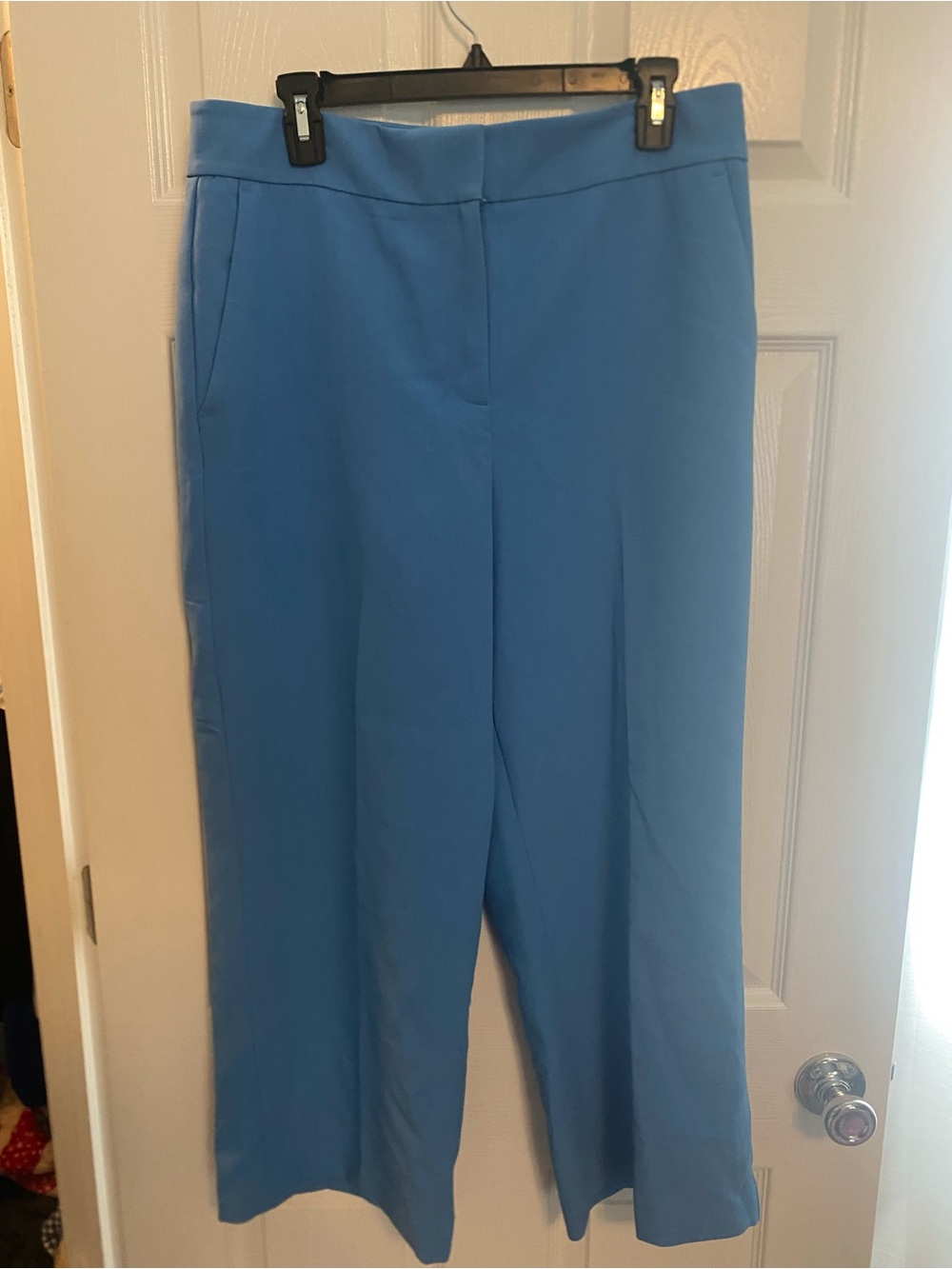 Ann Taylor Factory Sky-Blue Wide-Leg Pants